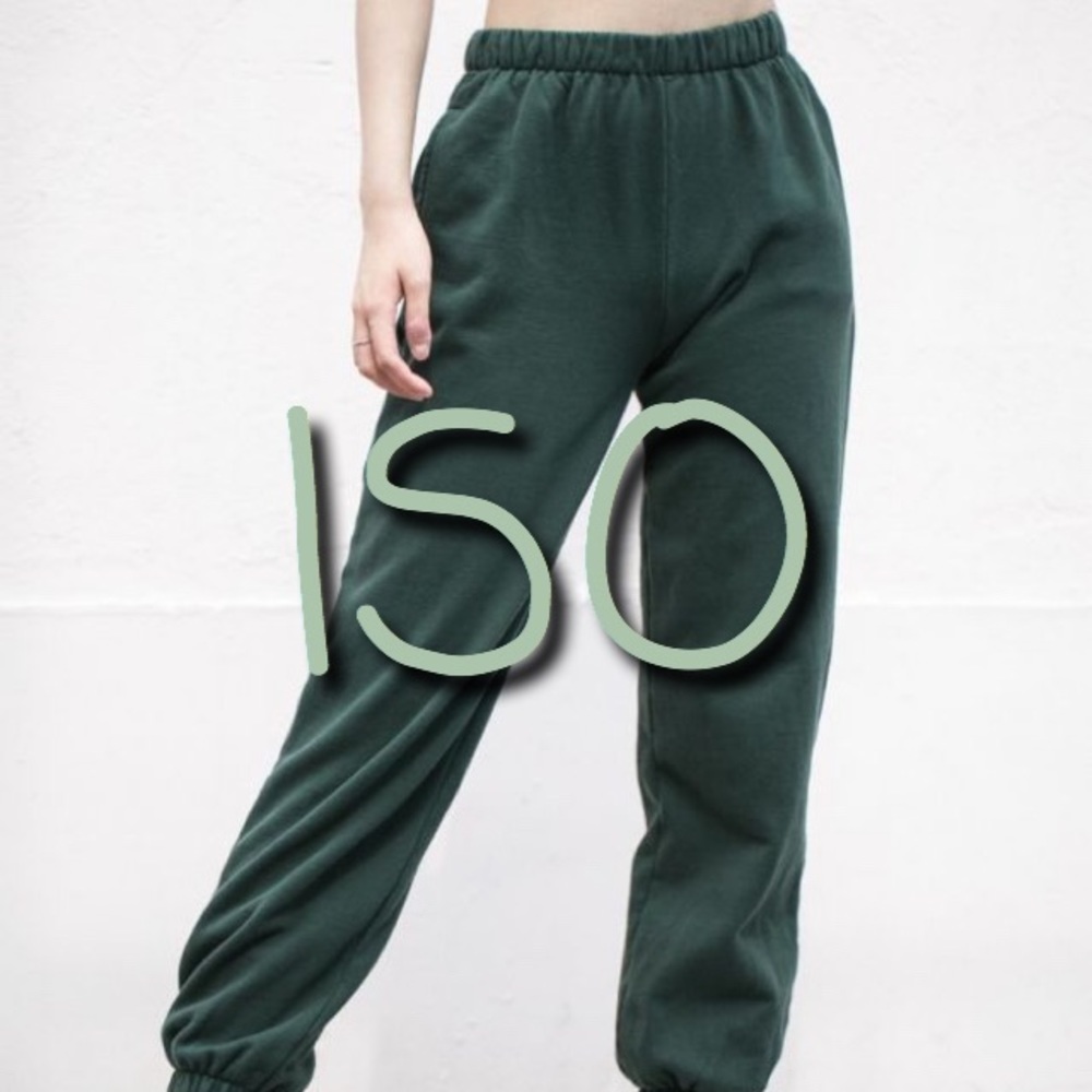ISO GREEN ROSA SWEATPANTS!!